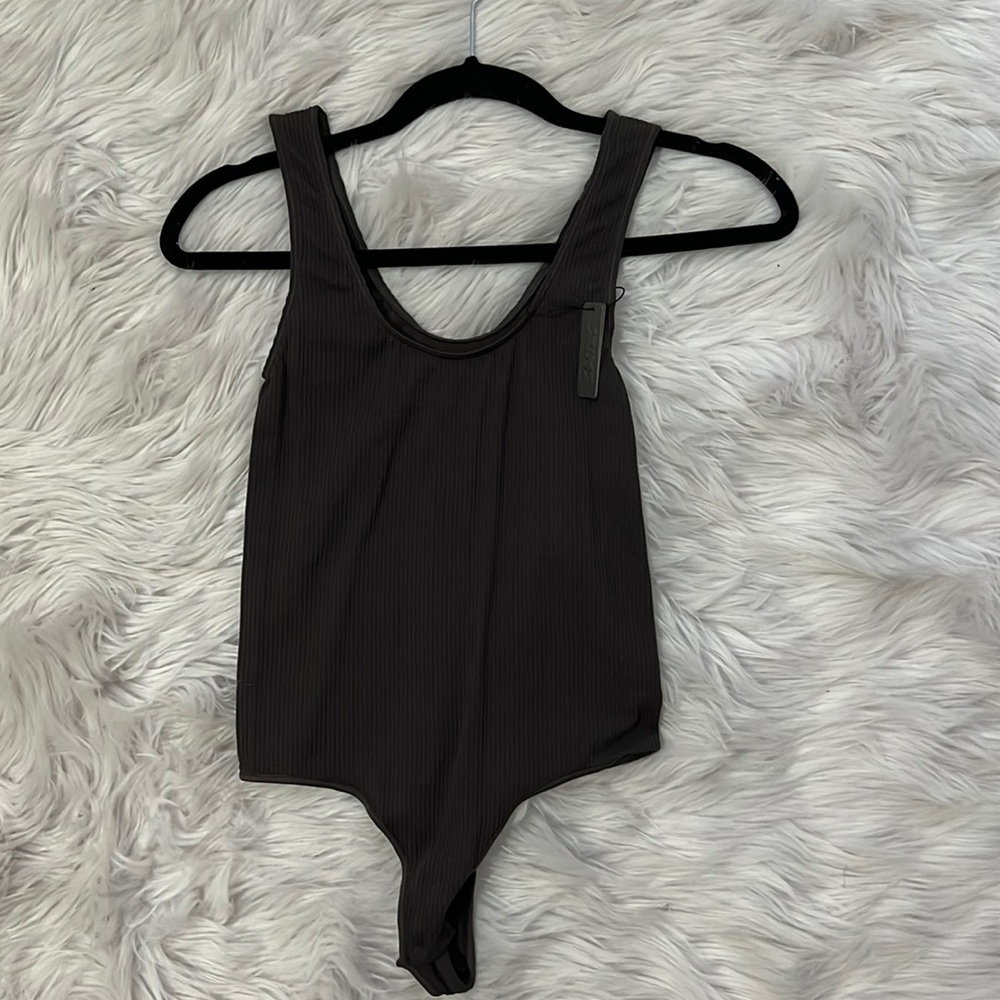 Skims Ribbed Bodysuit Scoop Neck